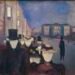 Edvard Munch, atardecer en la calle de karl johan